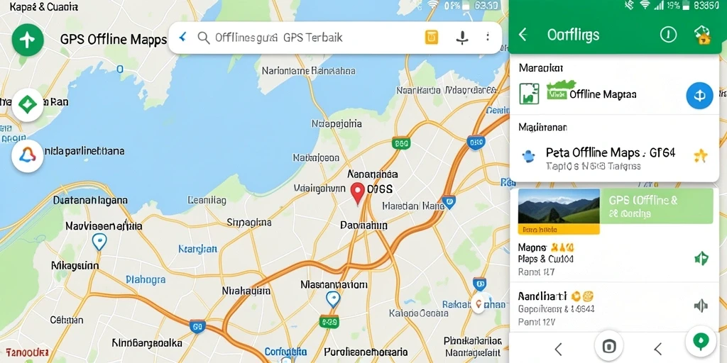 Tampilan antarmuka aplikasi GPS Offline Maps 8364 yang intuitif.