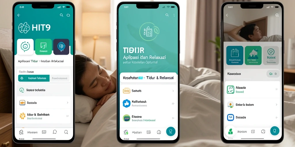 Antarmuka HIT9 yang menarik dan fungsional untuk Tidur & Relaksasi.