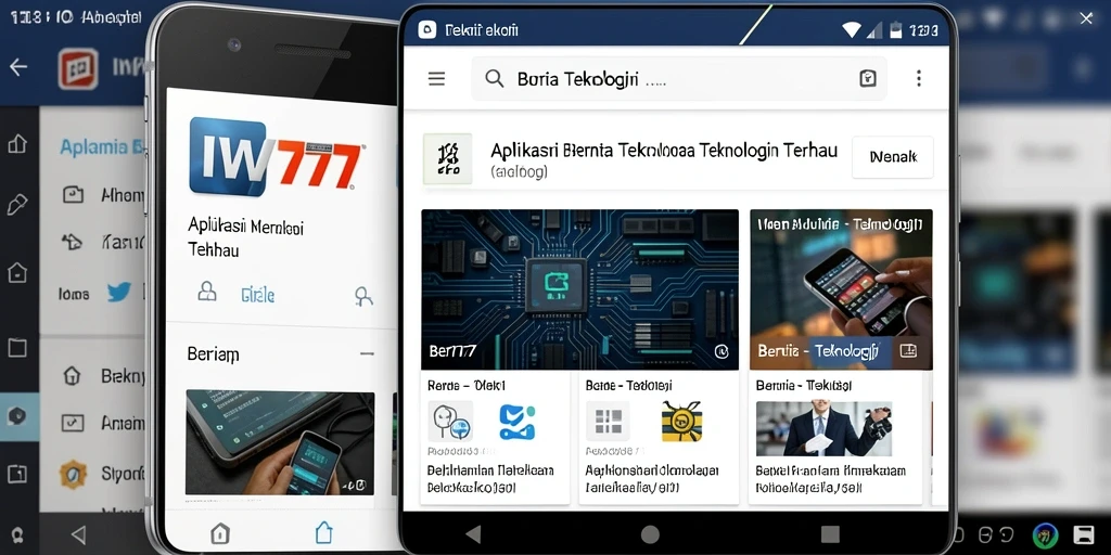 Antarmuka menarik dan informatif dari IW777 untuk berita teknologi.