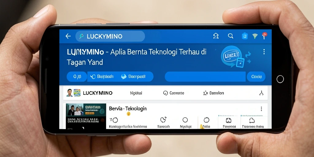 Antarmuka aplikasi LUCKYMINO yang menarik dan informatif.