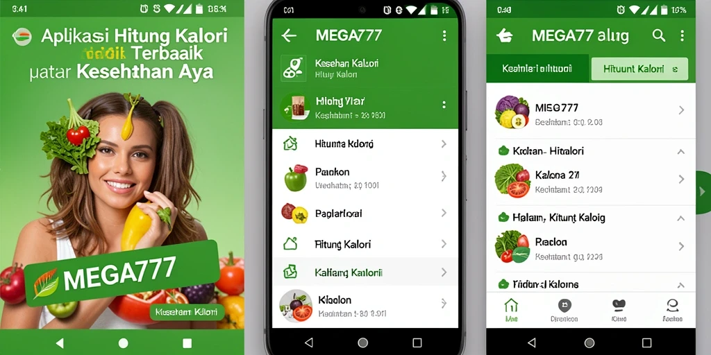Antarmuka MEGA777 menampilkan fitur Hitung Kalori yang mudah digunakan.