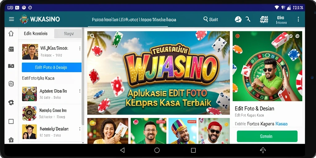 Antarmuka WJKASINO untuk editing foto Kertas Kaca yang menarik dan intuitif.